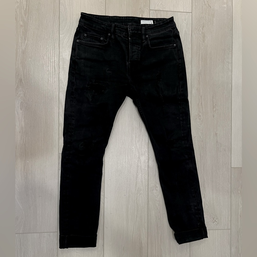 Allsaints Cigarette Distressed Jeans